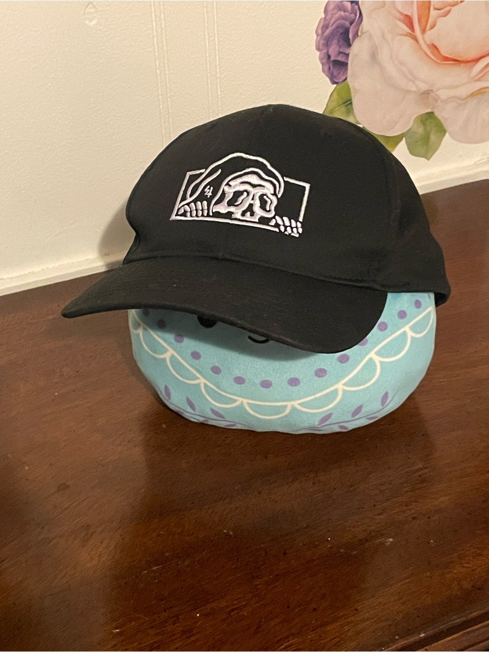 Lurking Class Skeleton Embroidered Black Hat